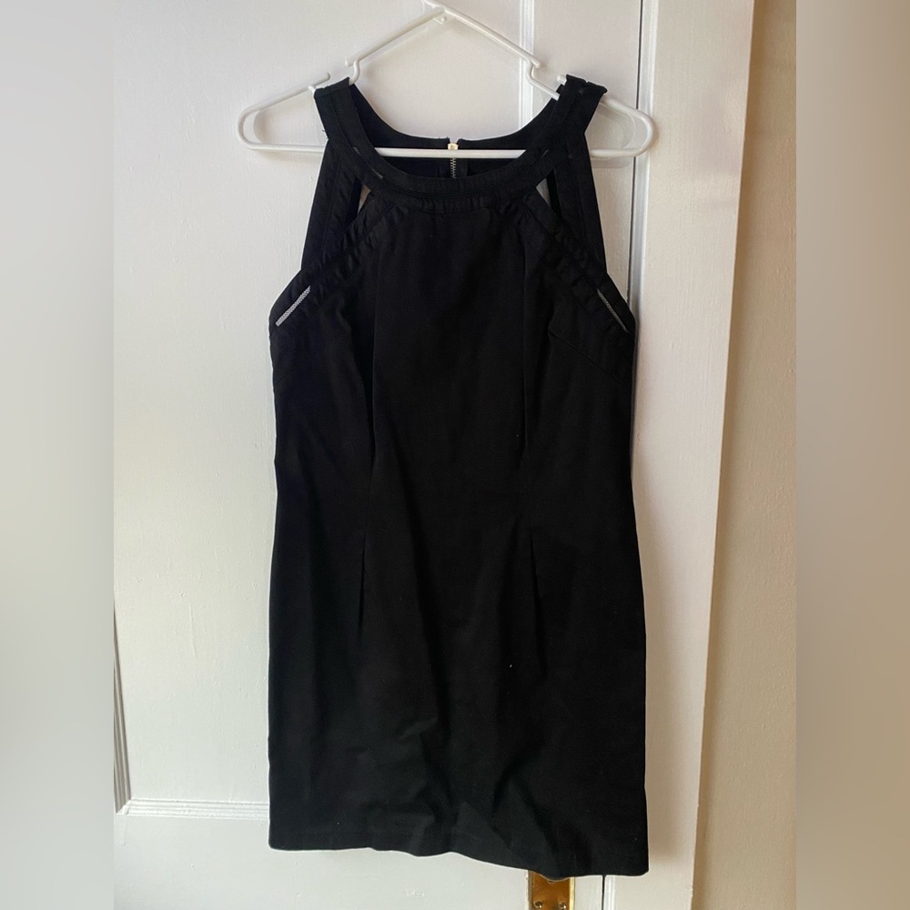 Black Strappy Bodycon Mini Mesh Dress